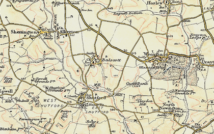 Old map of Balscote in 1898-1901