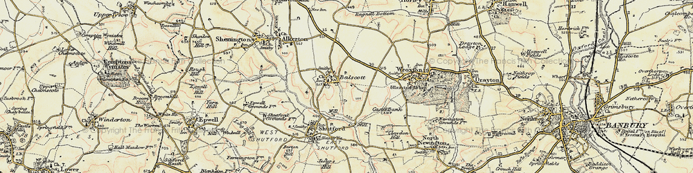 Old map of Balscote in 1898-1901