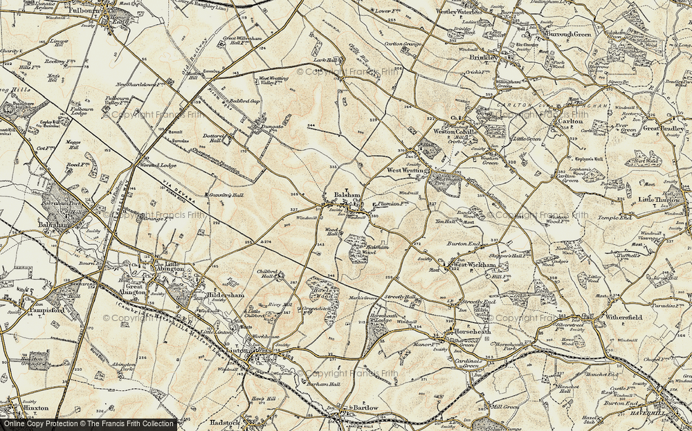 Old Map of Historic Map covering Borley Wood in 1899-1901