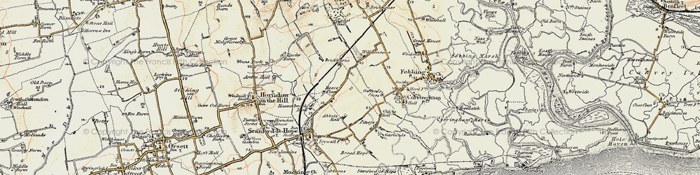 Old map of Balstonia in 1897-1898