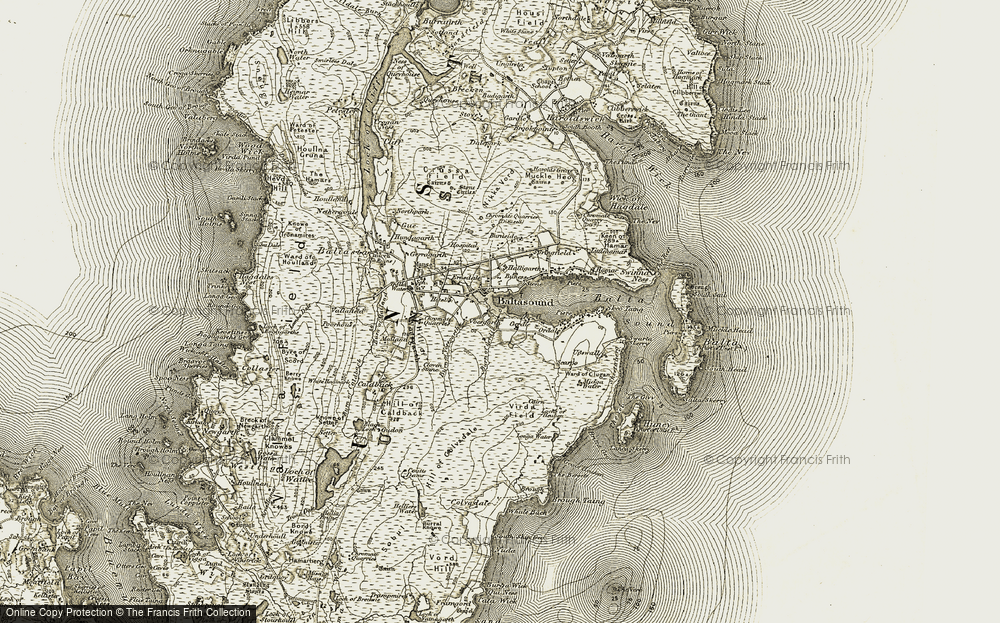 Old Map of Historic Map covering Burn of Gerdie in 1912