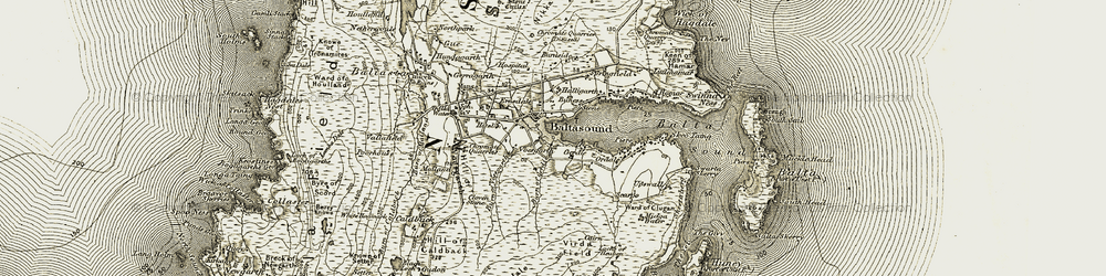 Old map of Buness in 1912