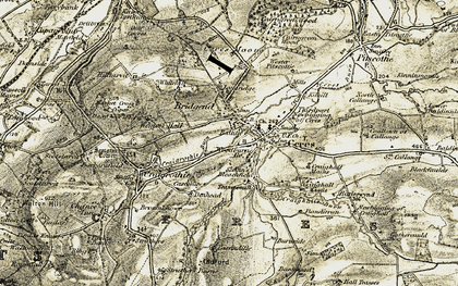 Old map of Baltilly in 1906-1908