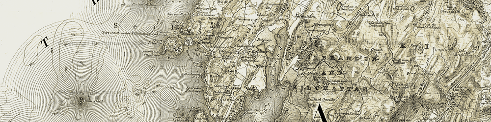 Old map of Balvicar in 1906-1907
