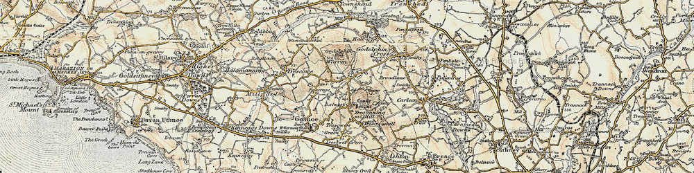 Old map of Balwest in 1900