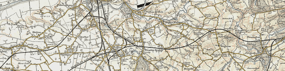 Old map of Bamber Bridge in 1903