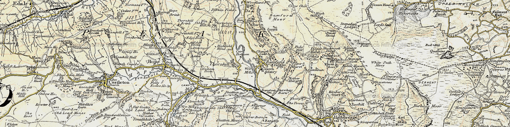 Old map of Bamford in 1902-1903