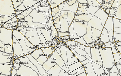 Old map of Bampton in 1897-1899
