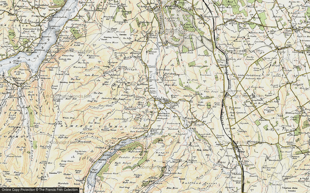Old Map of Historic Map covering Burnbanks in 1901-1904