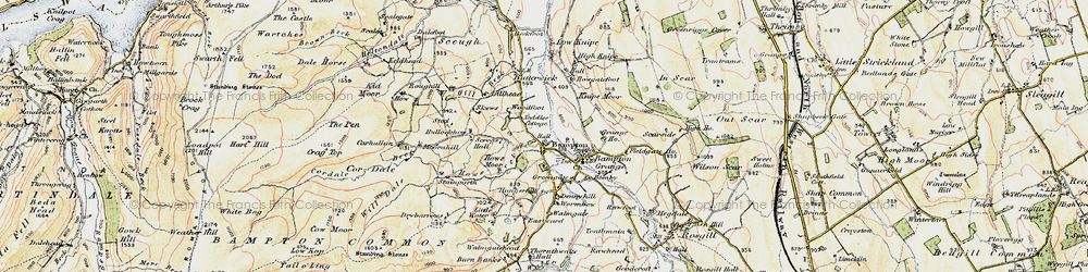 Old map of Burnbanks in 1901-1904