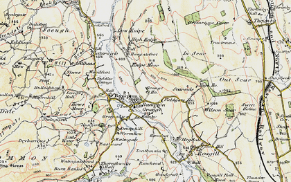 Old map of Bampton Grange in 1901-1904