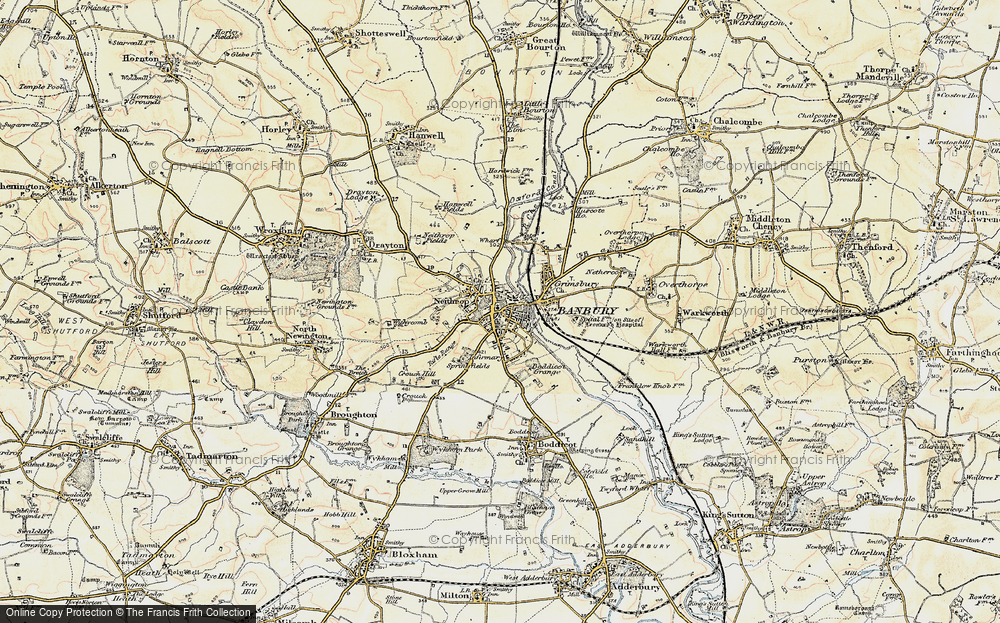 Old Map of Banbury, 1898-1901 in 1898-1901