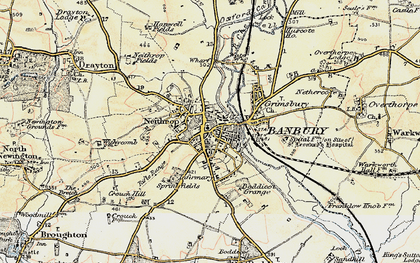 Old map of Banbury in 1898-1901