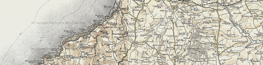 Old map of Bangors in 1900