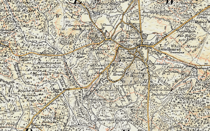 Old map of Allum Green in 1897-1909