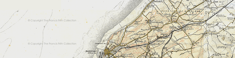 Old map of Bank End in 1901-1905