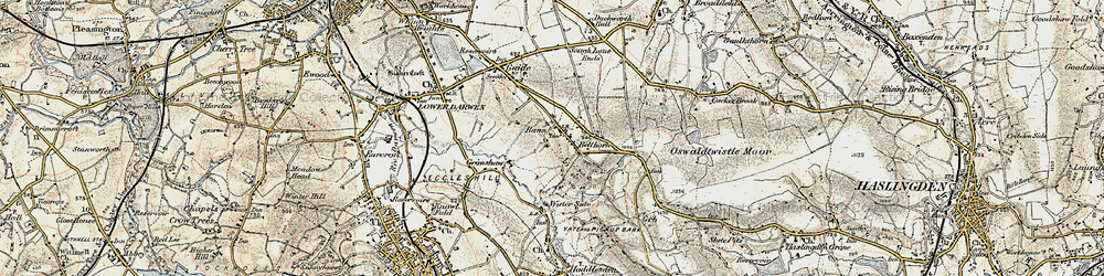 Old map of Bank Fold in 1903