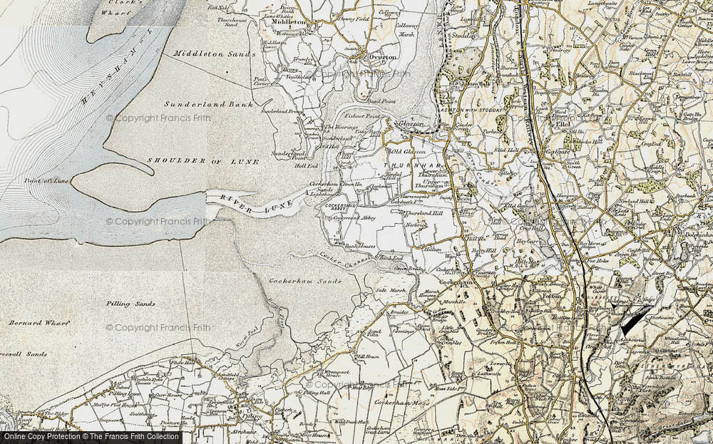 Old Map of Historic Map covering Thursland Hill in 1903-1904