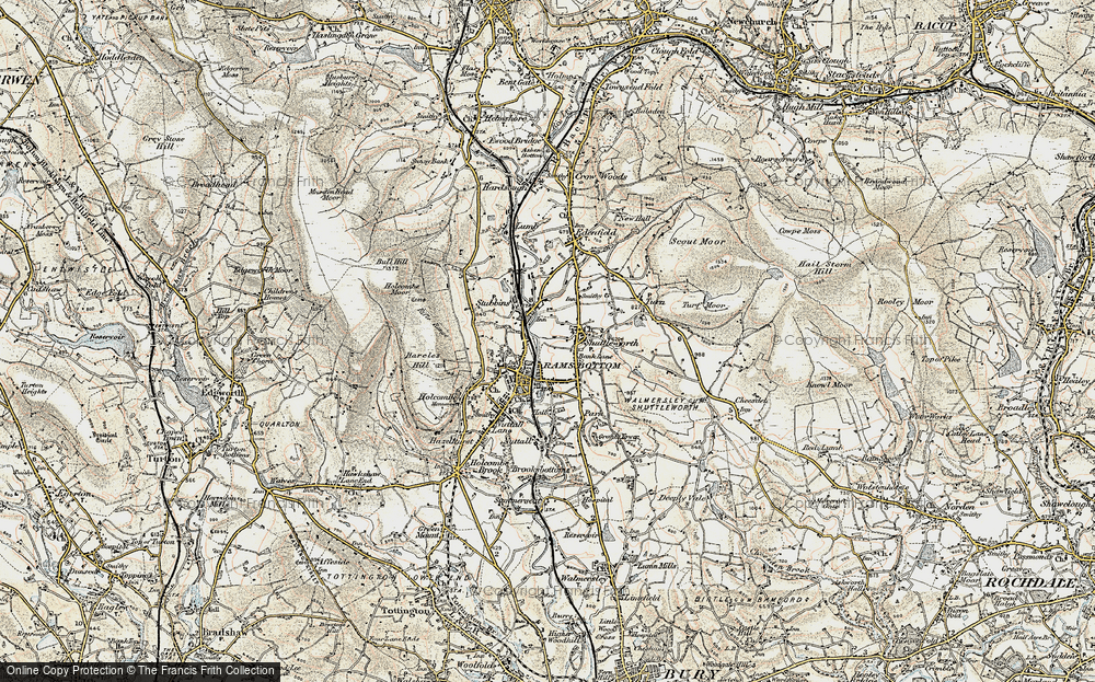 Old Map of Bank Lane, 1903 in 1903