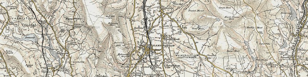 Old map of Bank Lane in 1903