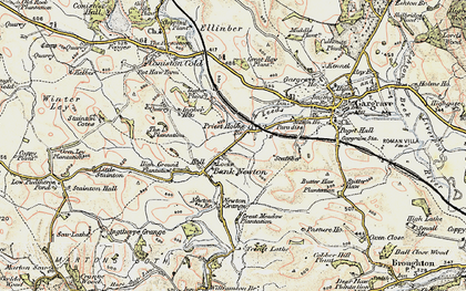 Old map of Bank Newton in 1903-1904