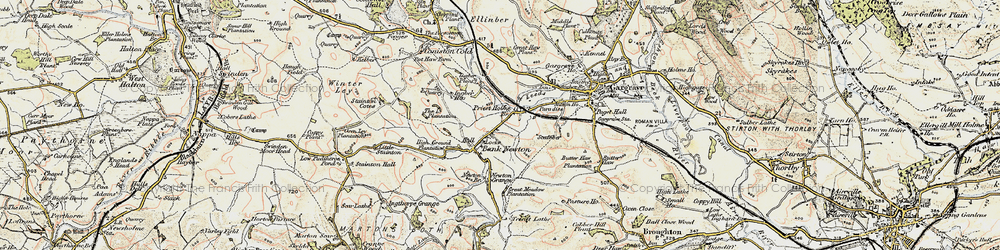 Old map of Bank Newton in 1903-1904