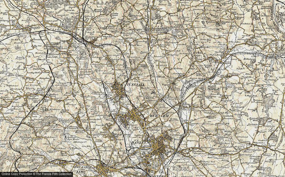 Old Map of Bank Top, 1902 in 1902