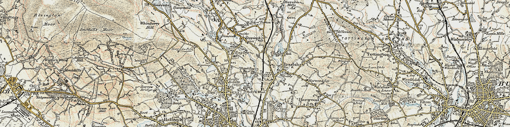 Old map of Bank Top in 1903
