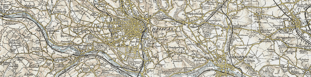 Old map of Bank Top in 1903