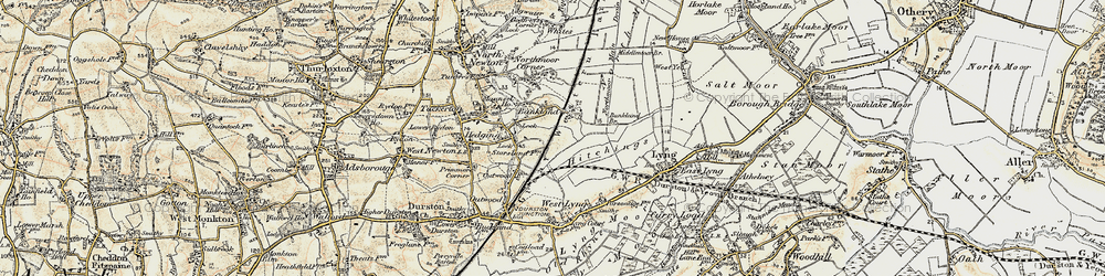 Old map of Bankland in 1898-1900