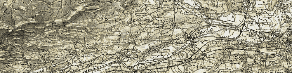 Old map of Banknock in 1904-1907