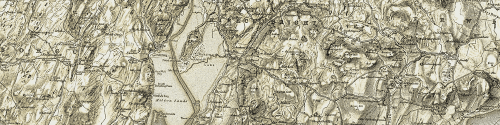 Old map of Buckland Burn in 1905