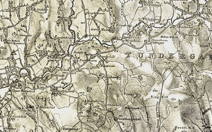 Old map of Trout Beck in 1901-1904