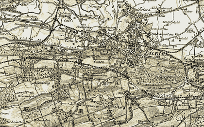 Old map of Bantaskin in 1904-1907