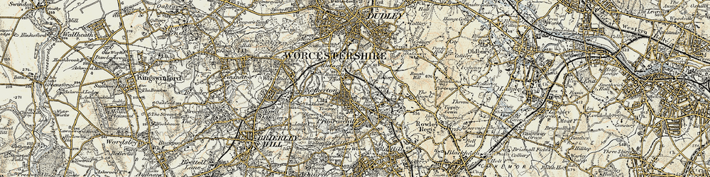 Old map of Baptist End in 1902