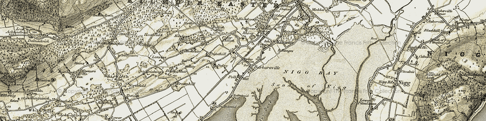 Old map of Barbaraville in 1911-1912