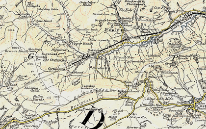 Old map of Blue John Cavern in 1902-1903