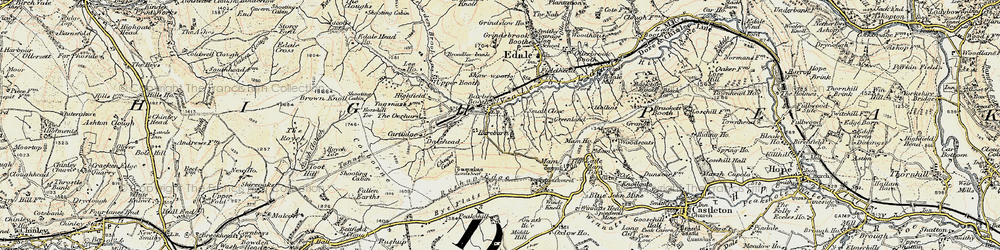 Old map of Blue John Cavern in 1902-1903
