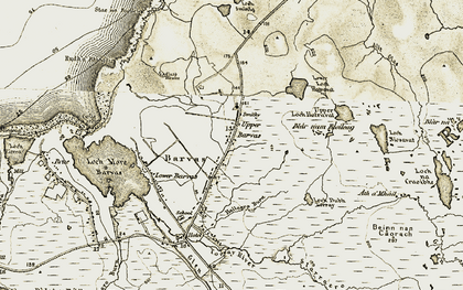 Old map of Barbhas Uarach in 1911