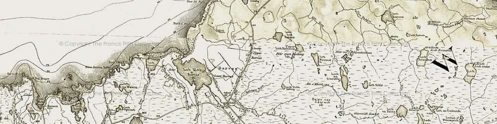 Old map of Barbhas Uarach in 1911