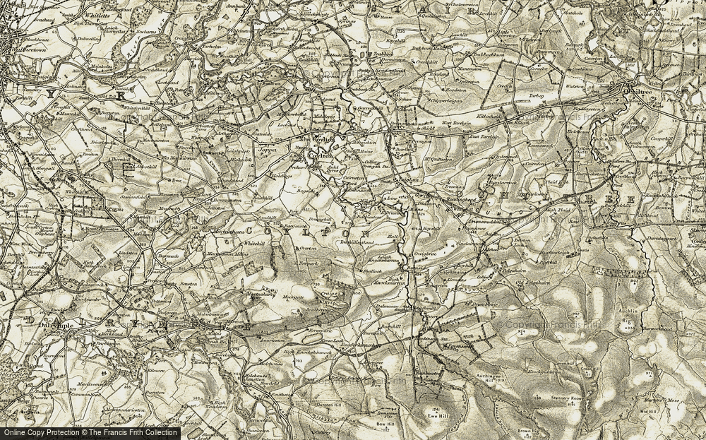 Old Map of Historic Map covering Bargenoch in 1904-1906