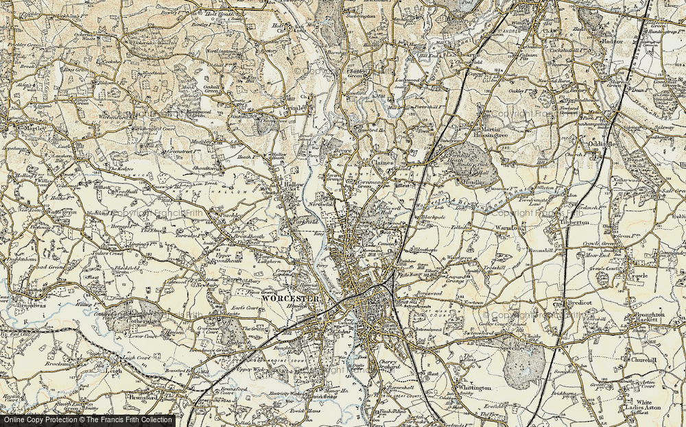 Old Map of Barbourne, 1899-1902 in 1899-1902