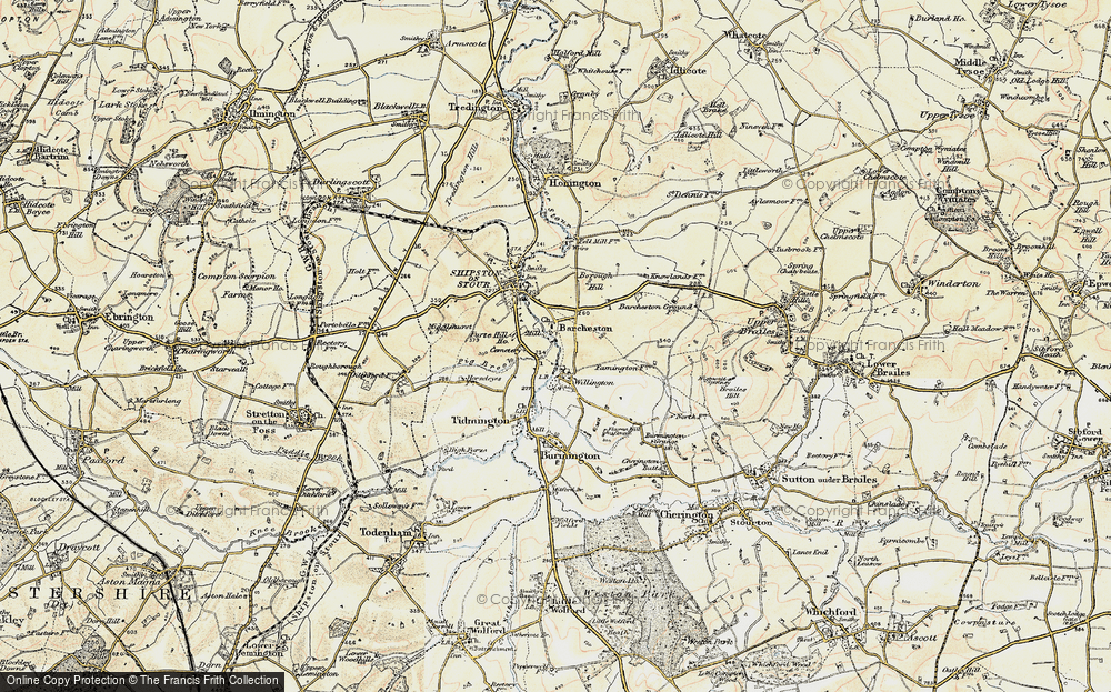 Old Map of Barcheston, 1899-1901 in 1899-1901