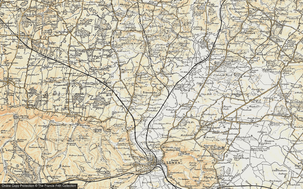 Old Map of Historic Map covering Averys in 1898