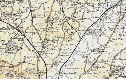 Old map of Barcombe in 1898