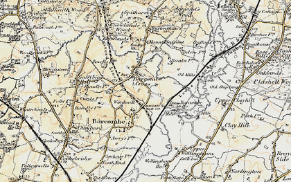 Old map of Barcombe Cross in 1898