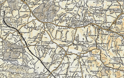 Old map of Bricklehurst Manor in 1898