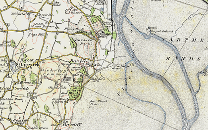 Old map of Bardsea in 1903-1904