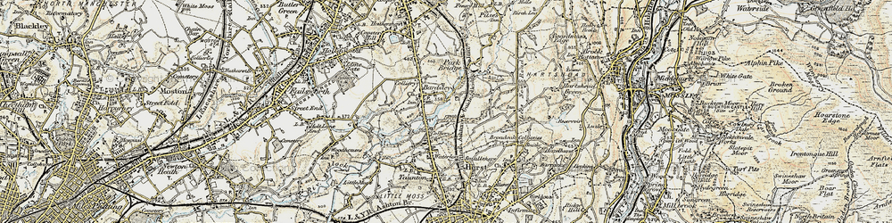 Old map of Bardsley in 1903