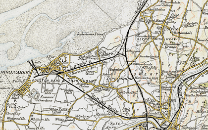 Old map of Bare in 1903-1904